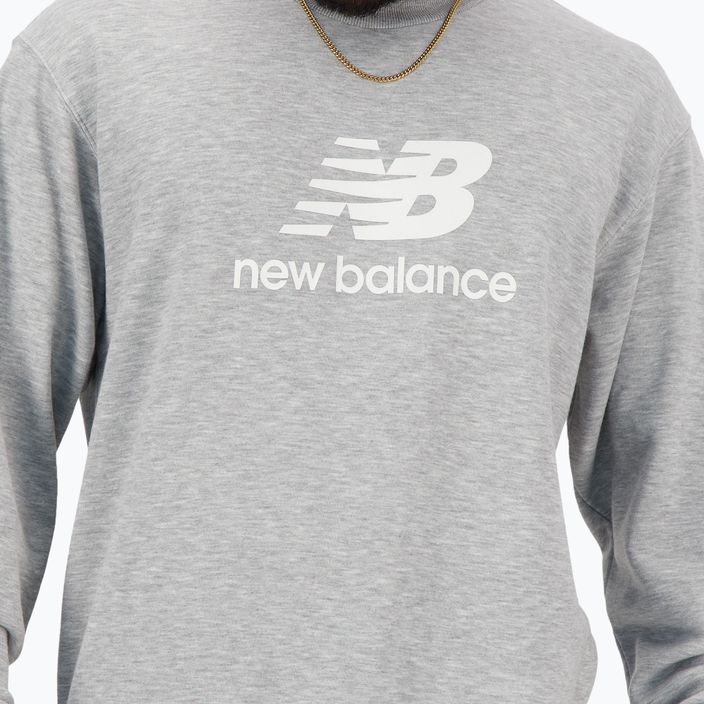 Ανδρικό New Balance Stacked Logo French Terry Crew αθλητικό γκρι φούτερ 2