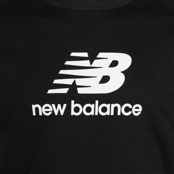 Ανδρικό φούτερ New Balance Stacked Logo French Terry Crew μαύρο 7