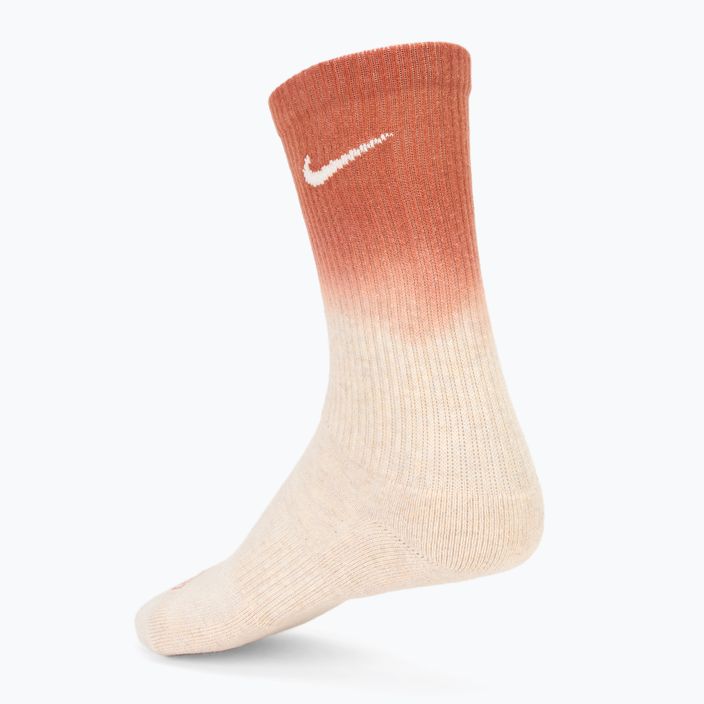 Κάλτσες Nike Everyday Plus 2 ζευγάρια πολύχρωμες/πορτοκαλί 6