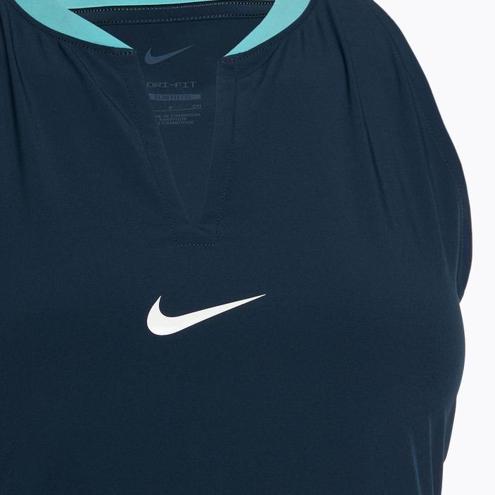 Nike Dri-Fit Advantage φόρεμα τένις αρματωμένο ναυτικό/λευκό 3