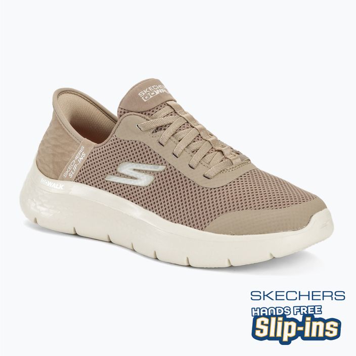 SKECHERS Slip-ins γυναικεία παπούτσια Go Walk Flex Grand Entry taupe/λευκό