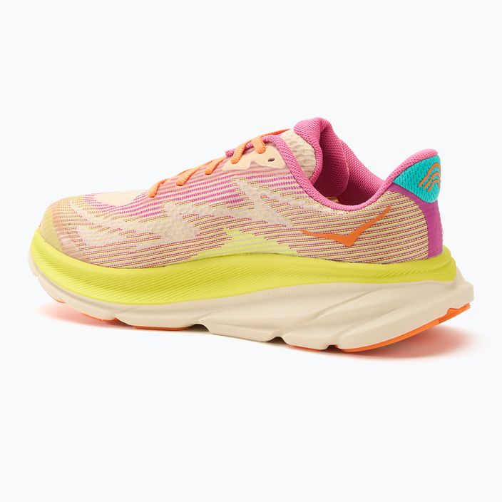 HOKA Clifton 9 φούξια/βανίλια παιδικά παπούτσια για τρέξιμο 3