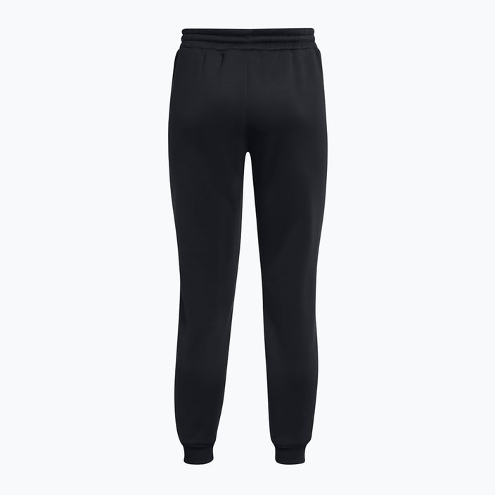 Γυναικείο Under Armour Fleece Jogger UA Armour μαύρο/λευκό παντελόνι 2