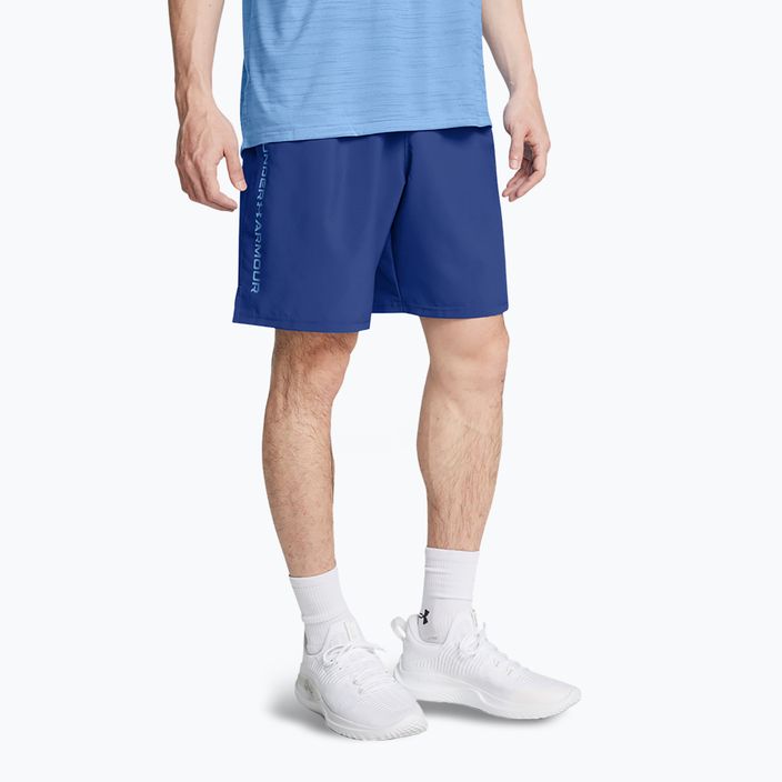 Ανδρικό σορτς προπόνησης Under Armour Woven Wordmark tech blue/horizon blue