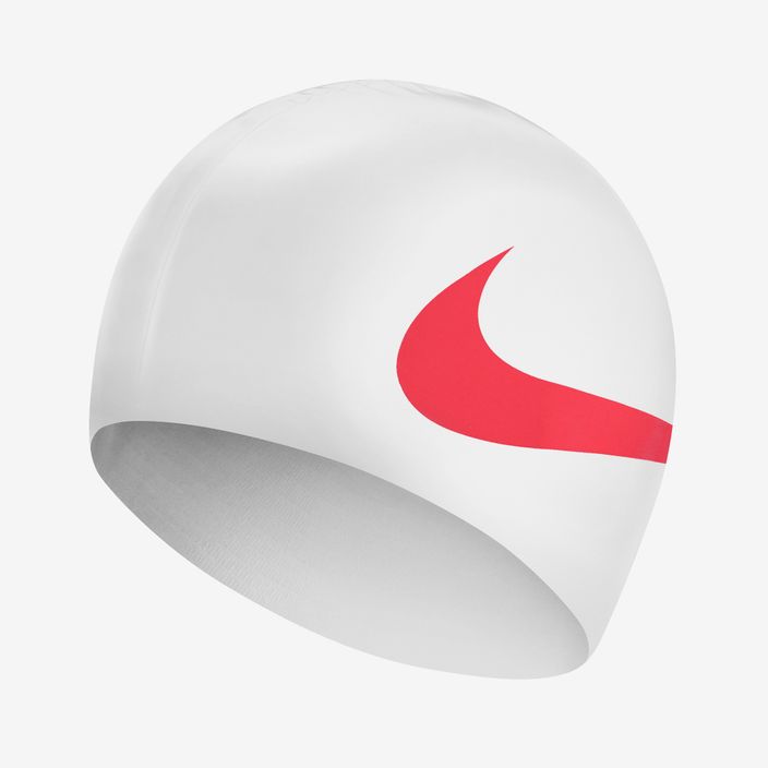 Nike BIG SWOOSH καπέλο για κολύμπι λευκό και κόκκινο NESS5173-173 3
