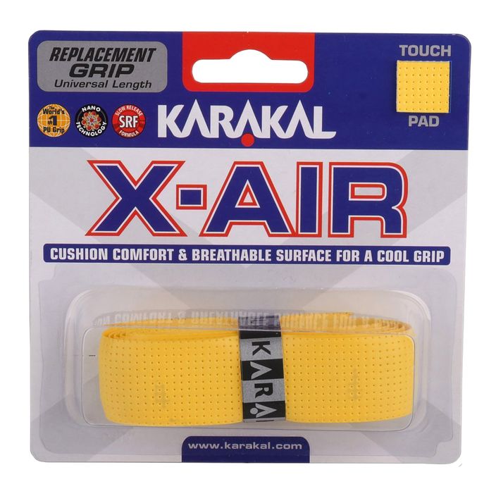 Τύλιγμα ρακέτας σκουός Karakal X-AIR Grip κίτρινο 2