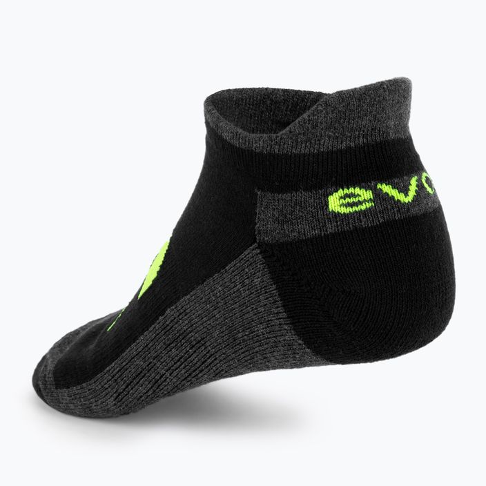 Κάλτσες τένις Evoq Ankle γραφίτης/μαύρο/κίτρινο 2
