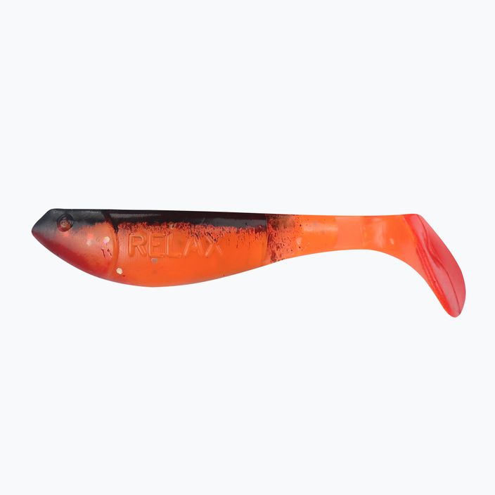 Καουτσούκ δόλωμα Relax Hoof 2.5 Red Tail 4pc διαφανές πορτοκαλί-ολόγραμμα glitter BLS25-S122R-B