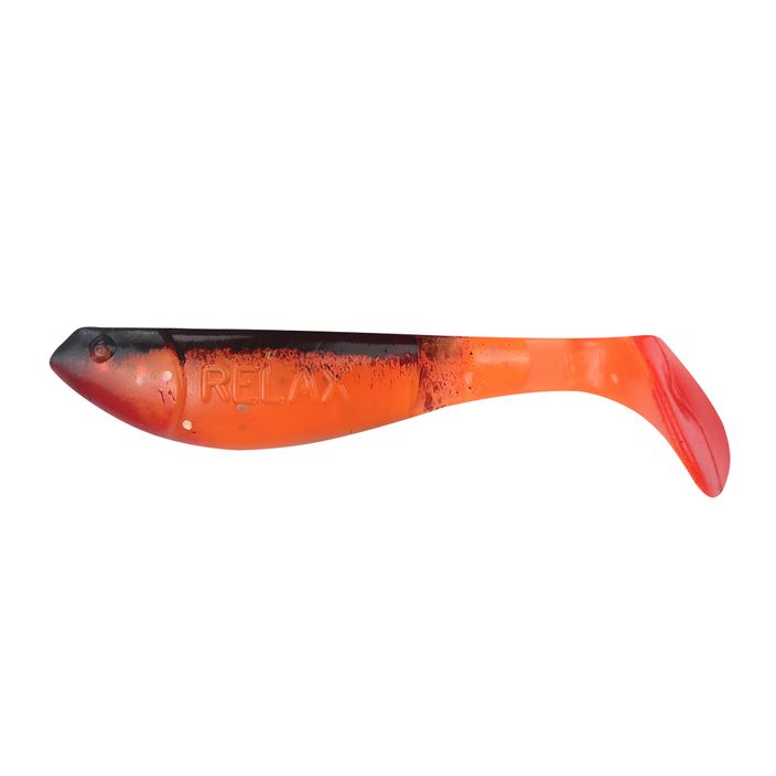 Καουτσούκ δόλωμα Relax Hoof 2.5 Red Tail 4pc διαφανές πορτοκαλί-ολόγραμμα glitter BLS25-S122R-B 2