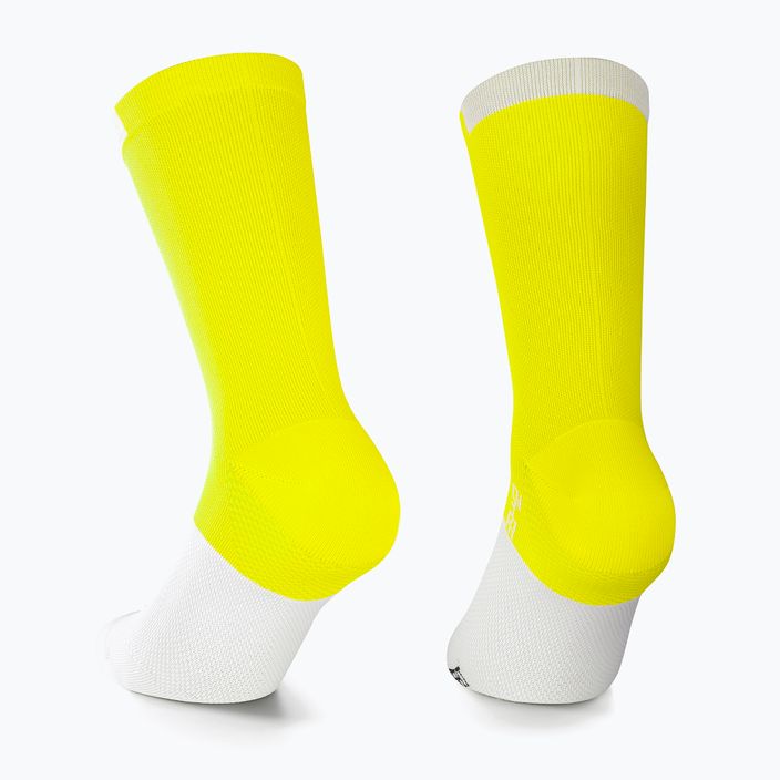 ASSOS GT C2 κάλτσες ποδηλασίας κίτρινες και λευκές P13.60.700.3F.0 2
