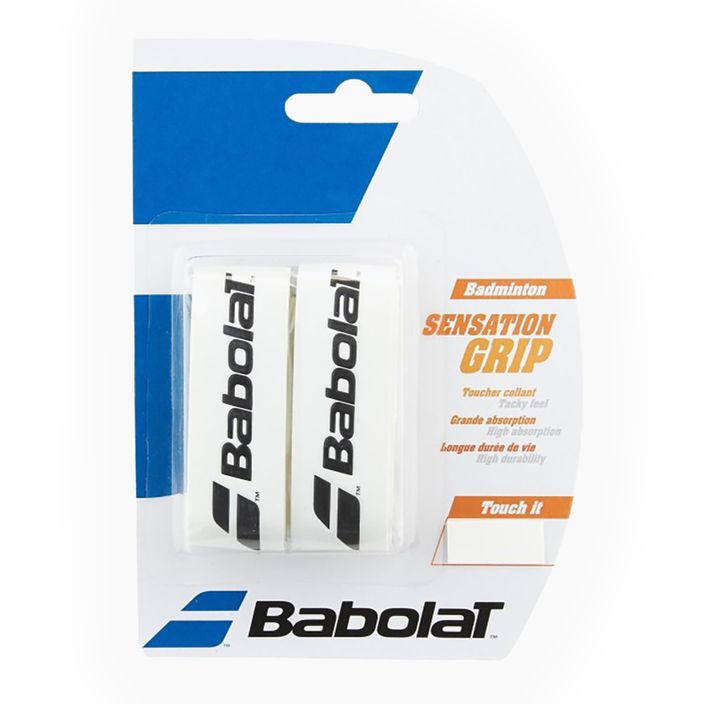 Babolat Grip Sensation περιτύλιγμα ρακέτας μπάντμιντον 2 τεμάχια λευκό. 2