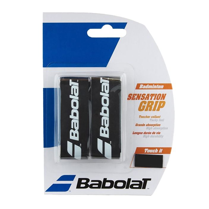 Babolat Grip Sensation περιτύλιγμα ρακέτας μπάντμιντον 2 τεμάχια μαύρο. 2