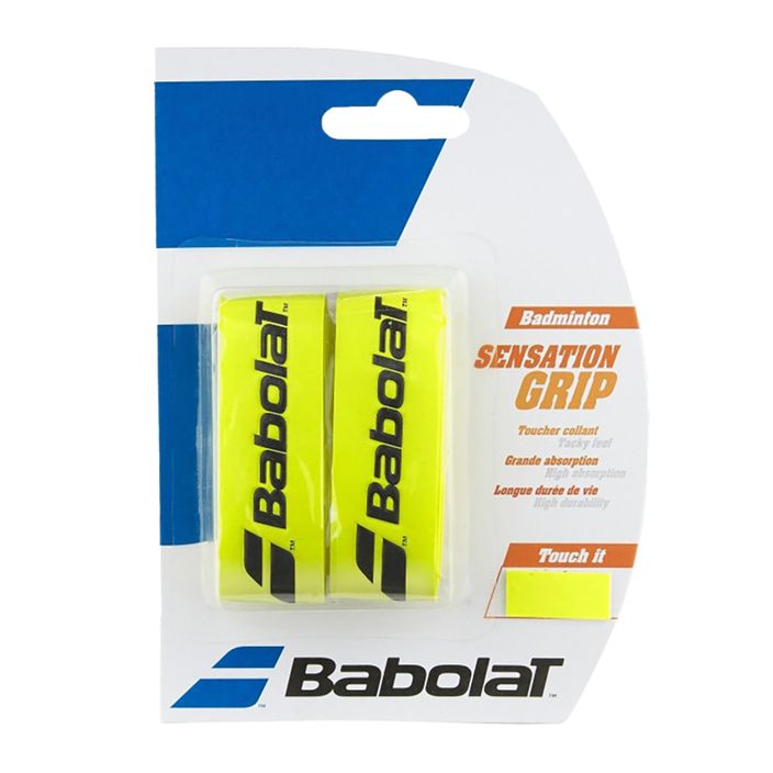Babolat Grip Sensation περιτύλιγμα ρακέτας μπάντμιντον 2 τεμ. κίτρινο 2