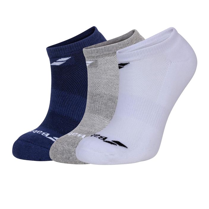 Babolat Αόρατες κάλτσες τένις 3 ζευγάρια λευκές/ ναυτικές/ γκρι 5UA1461 2