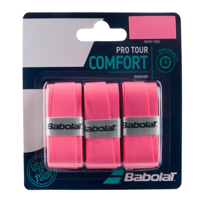 Babolat Pro Tour περιτύλιγμα ρακέτας τένις 3 τμχ ροζ 653037 2