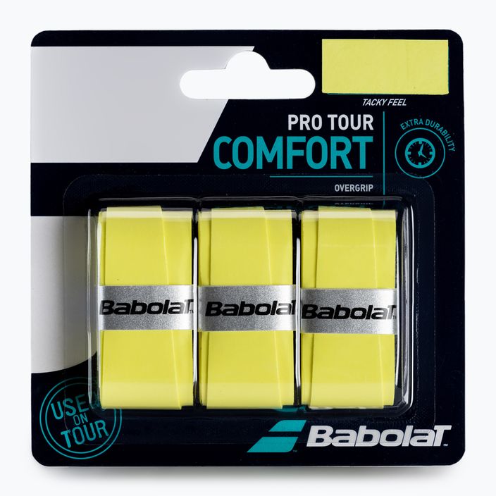 Babolat Pro Tour περιτύλιγμα ρακέτας τένις 3 τμχ κίτρινο 653037