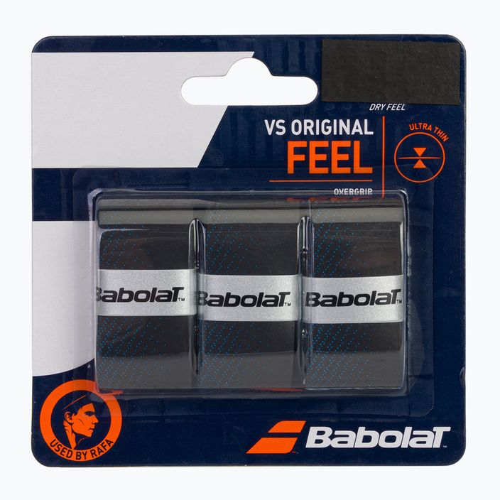 Babolat VS Original περιτύλιγμα ρακέτας τένις 3 τεμάχια μαύρο/μπλε 653040