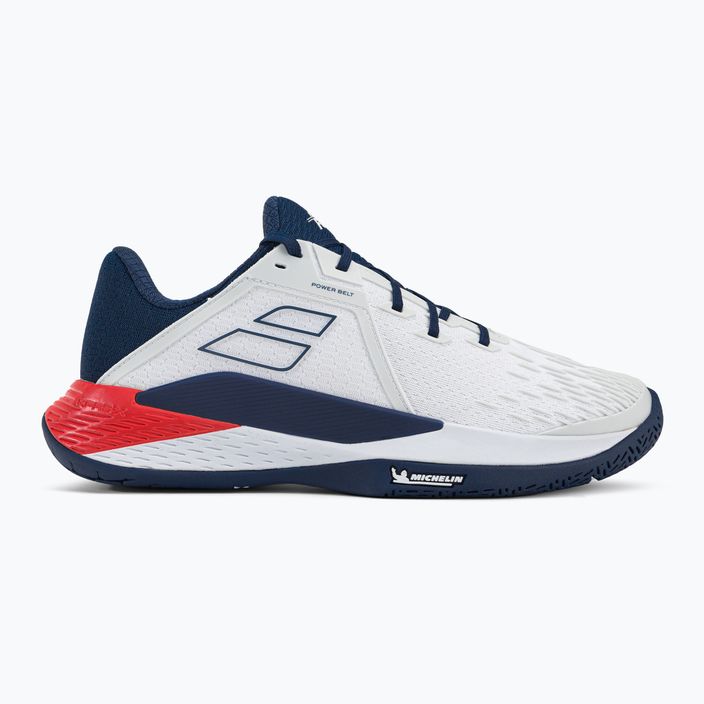 Babolat Propulse Fury 3 All Court ανδρικά παπούτσια τένις λευκό και μπλε 30S23208 2