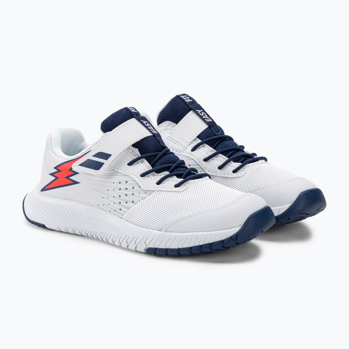 Παπούτσια τένις Babolat Pulsion All Court Kid λευκό/μπλε κρατικό χρώμα 4