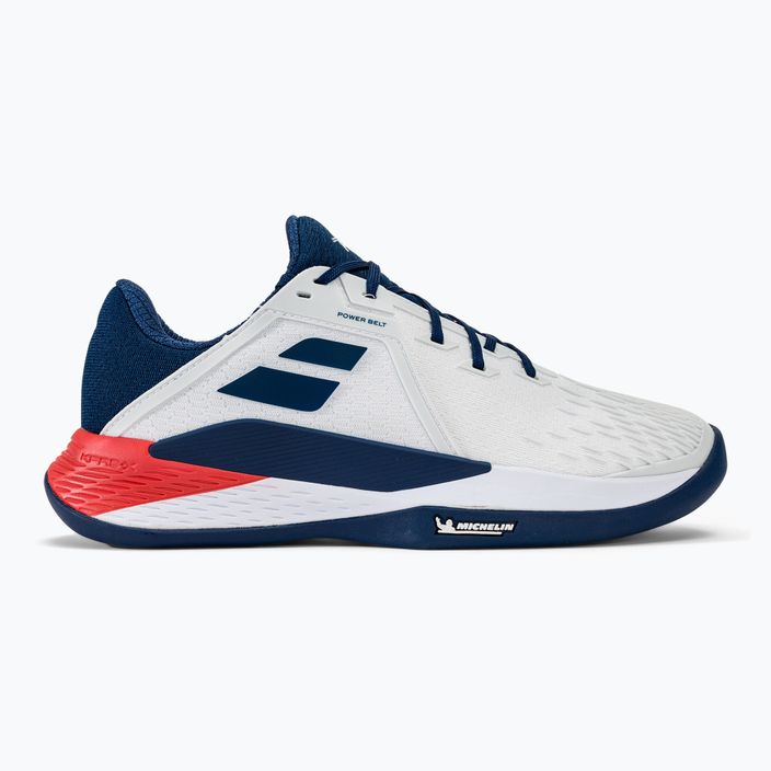 Babolat Propulse Fury 3 Clay λευκό/μπλε ανδρικά παπούτσια τένις 2