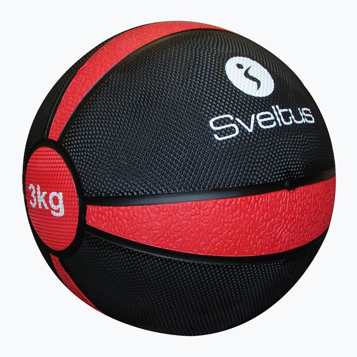 Sveltus Medicine Ball 3 kg μαύρο/κόκκινο