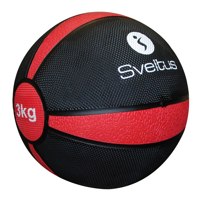 Sveltus Medicine Ball 3 kg μαύρο/κόκκινο 2