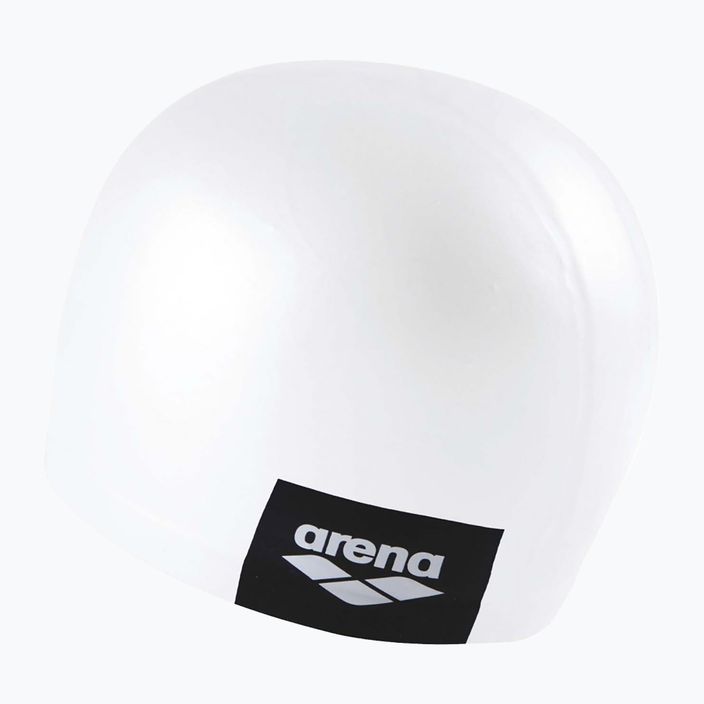 Arena Logo Μορφοποιημένο λευκό καπέλο κολύμβησης 001912/200 3