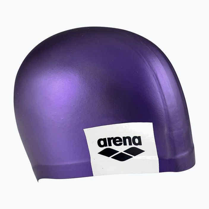 Arena Logo Μορφοποιημένο μωβ καπέλο κολύμβησης 001912/203 3