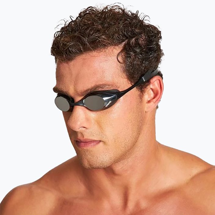 Γυαλιά κολύμβησης Arena Cobra Swipe Mirror ασημί/μαύρο 10