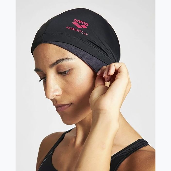 Arena SmartCap μαύρο γυναικείο καπέλο κολύμβησης 2