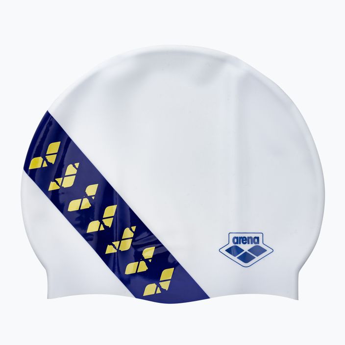 Arena Icons Team Stripe καπέλο για κολύμπι λευκό 001463