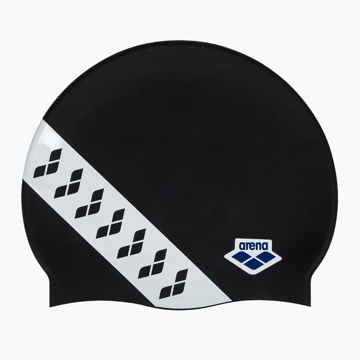 Arena Icons Team Stripe καπέλο για κολύμπι μαύρο και άσπρο 001463 2