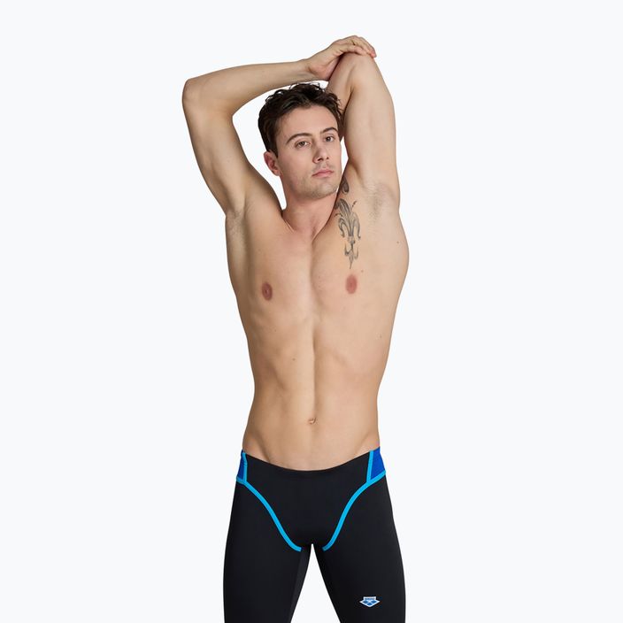 Ανδρικά arena Icons Swim Panel Jammer μαύρο/μπλε του νέον/κόκκινο fandango/turquoise 3