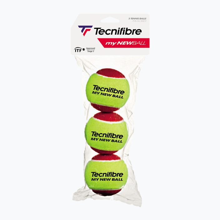 Tecnifibre My New Ball παιδικές μπάλες τένις 3 τμχ κόκκινες.