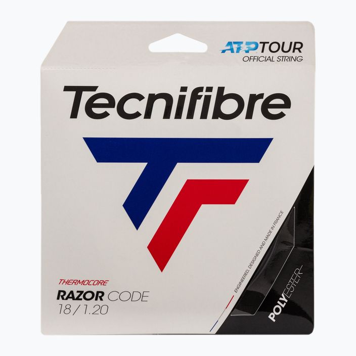 Σπάγγος τένις Tecnifibre Razor Code 12 m μαύρο 04GRA120XC