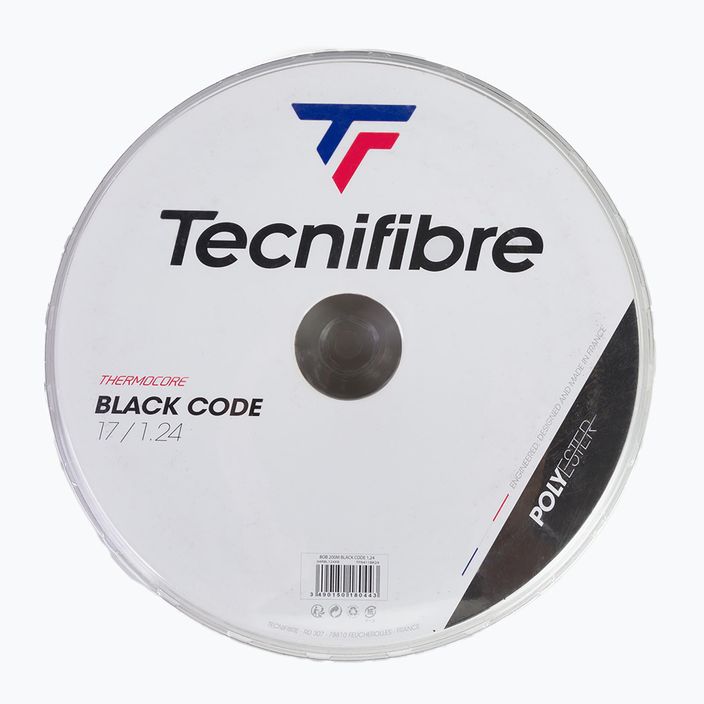 Κορδόνι τένις Tecnifibre Reel 200M Black Κωδικός 200 m μαύρο 04RBL124XB