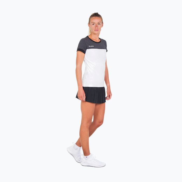 Γυναικείο μπλουζάκι τένις Tecnifibre Stretch λευκό και μαύρο 22LAF1 F1 3