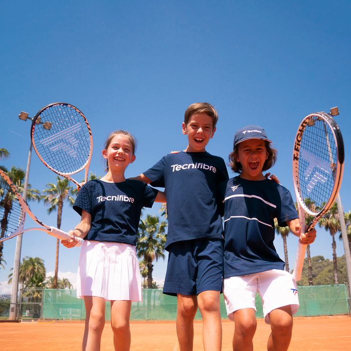 Παιδικό μπλουζάκι τένις Tecnifibre Team Cotton Tee marine 3