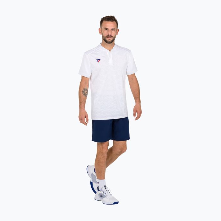 Ανδρικό μπλουζάκι πόλο τένις Tecnifibre Team Mesh λευκό 22MEPOWH34