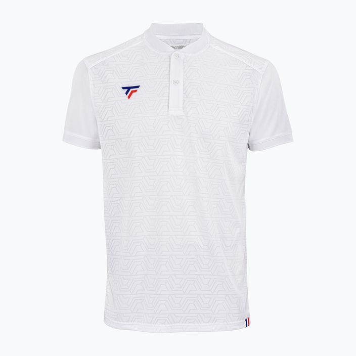Ανδρικό μπλουζάκι πόλο τένις Tecnifibre Team Mesh λευκό 22MEPOWH34 2