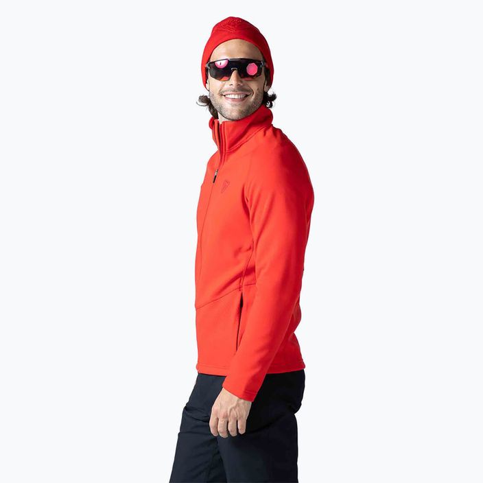 Ανδρικό Rossignol Classique Clim αθλητικό κόκκινο φούτερ για σκι 3