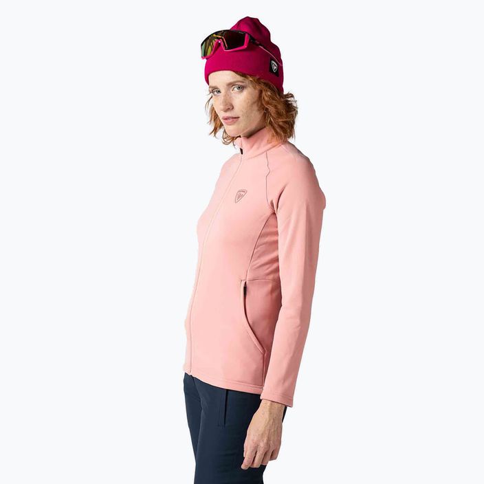 Γυναικείο φούτερ σκι Rossignol Classique Clim cooper ροζ 3