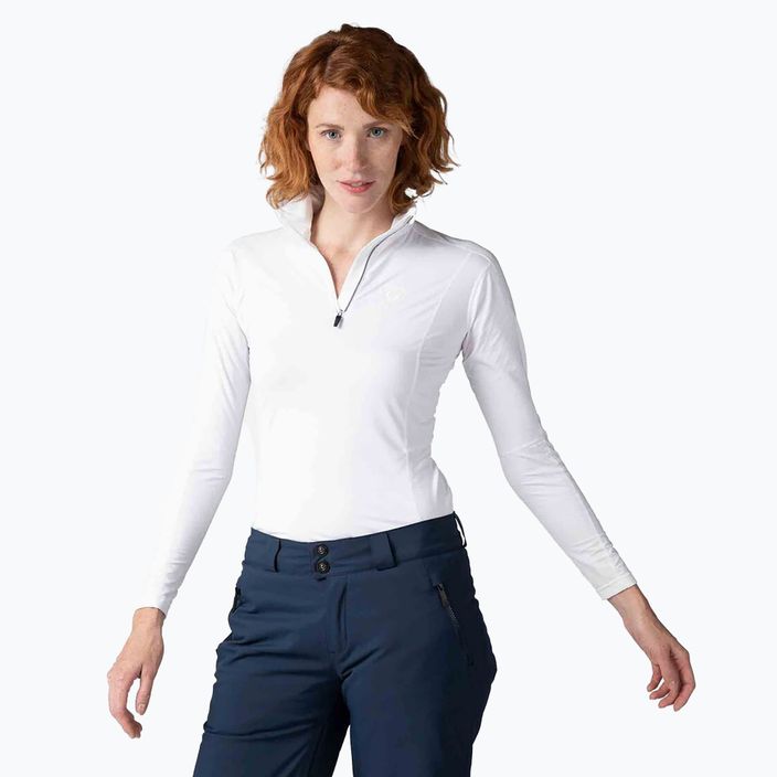 Γυναικείο Rossignol Classique 1/2 Zip θερμικό φούτερ λευκό 4