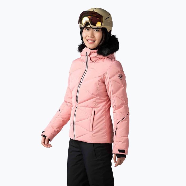 Γυναικείο μπουφάν σκι Rossignol Staci παστέλ ροζ 3