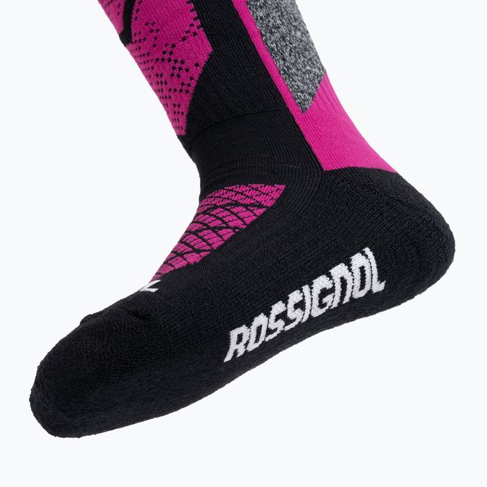 Rossignol L3 Jr Thermotech παιδικές κάλτσες σκι 2 ζευγάρια ροζ ορχιδέα 4