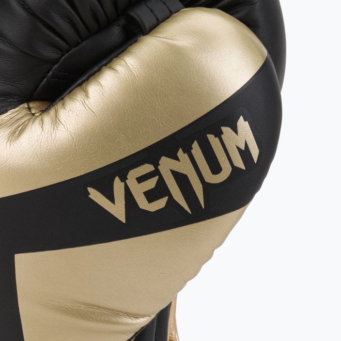 Venum Elite ανδρικά γάντια πυγμαχίας μαύρο και χρυσό VENUM-1392 6