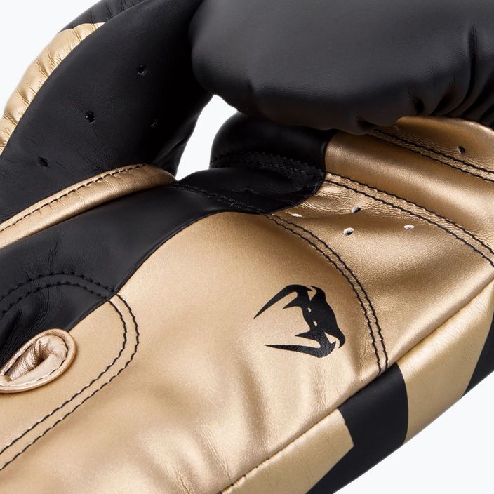 Venum Elite ανδρικά γάντια πυγμαχίας μαύρο και χρυσό VENUM-1392 11