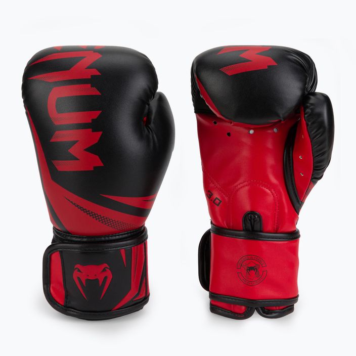 Venum Challenger 3.0 κόκκινα/μαύρα γάντια πυγμαχίας 03525-100 3