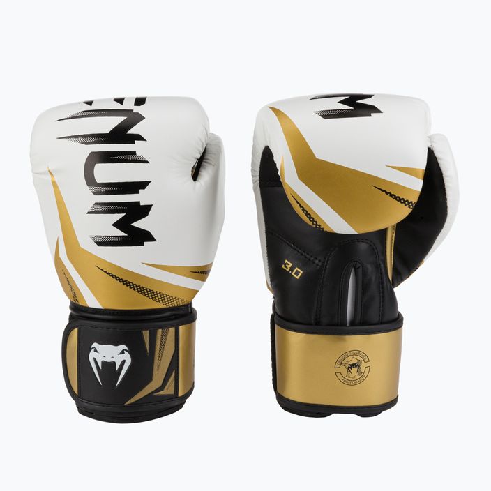 Venum Challenger 3.0 λευκά και χρυσά γάντια πυγμαχίας 03525-520 3