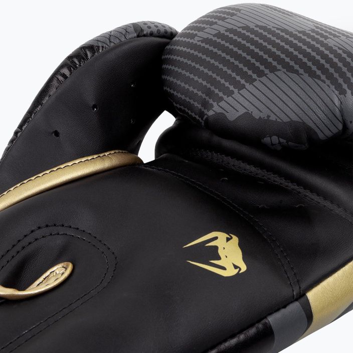 Venum Elite σκούρο παραλλαγή / χρυσά γάντια πυγμαχίας 7